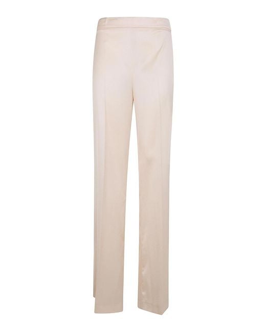 Twinset White Wide Leg Relaxed Trousers