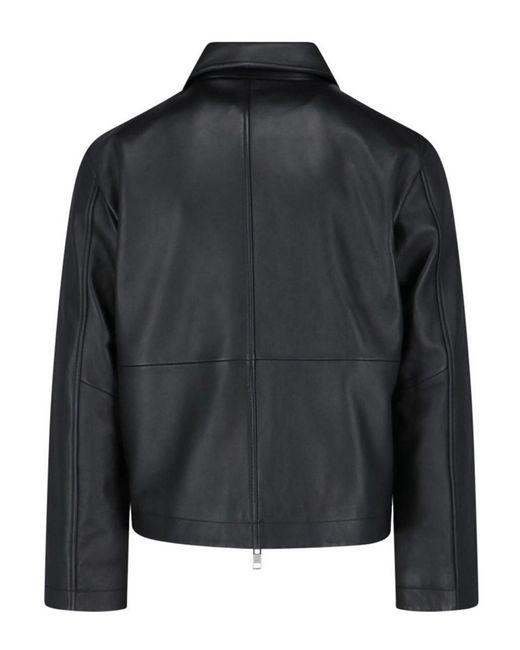 sunflower Black Leather Jacket for men