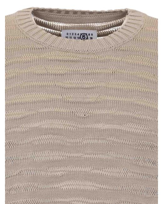 MM6 by Maison Margiela Gray Distressed Sweater for men