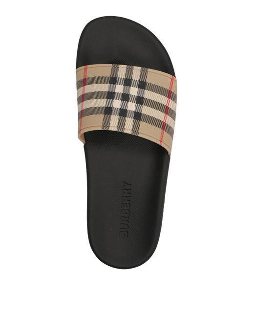 Burberry Black Women Vintage Check Slides