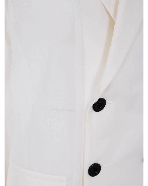 Sacai White Suiting X Knit Jacket