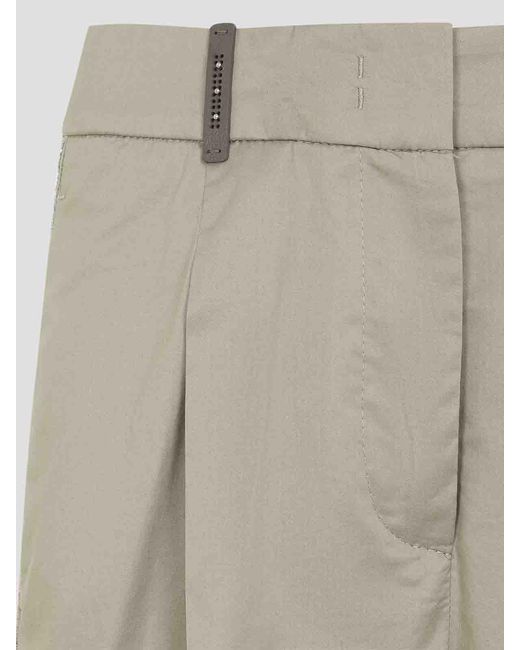 Peserico Gray Cotton Pants