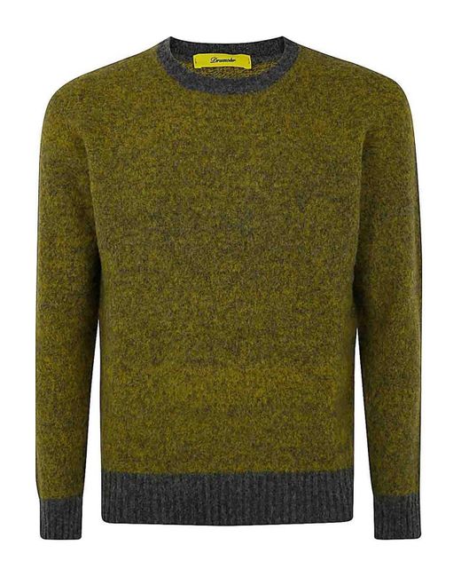 Drumohr Green Long Sleeve Crew Neck Sweater for men