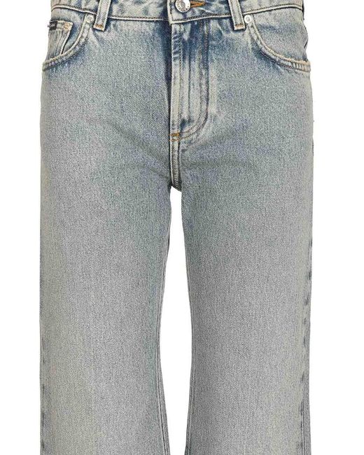 Dolce & Gabbana Gray Straight Leg Jean