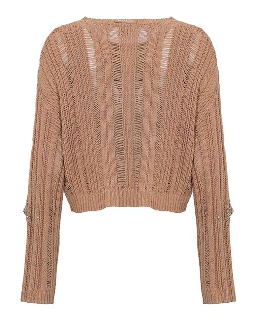 Pinko Pink Perforated Pressure Sweater