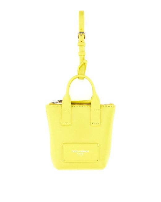 Dolce & Gabbana Yellow Leather Charm for men