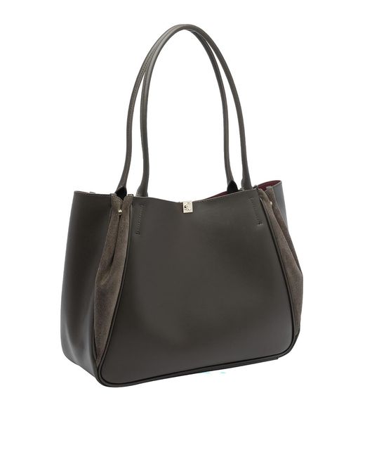 Coccinelle Black Pansy Bimaterial Shoulder Bag