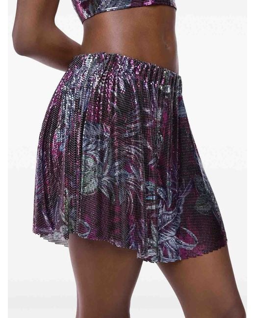 Rabanne Purple Shorts Wire Mesh