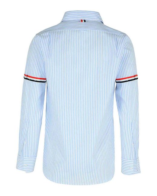 Thom Browne Blue Armband Cotton Shirt for men