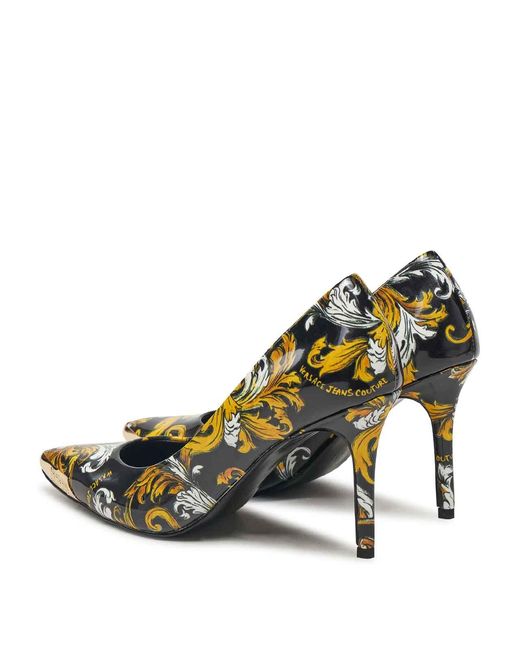 Versace Jeans Couture Metallic Baroque Pump