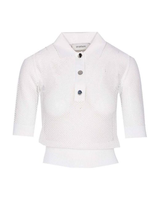 Sportmax White Casta Top