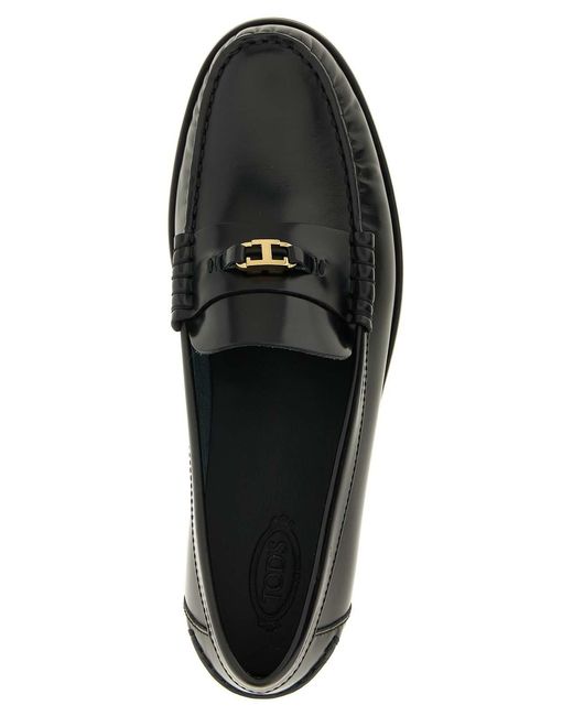 Tod's Black T Timeless Loafers