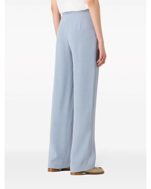 Emporio Armani Blue High-waisted Trousers