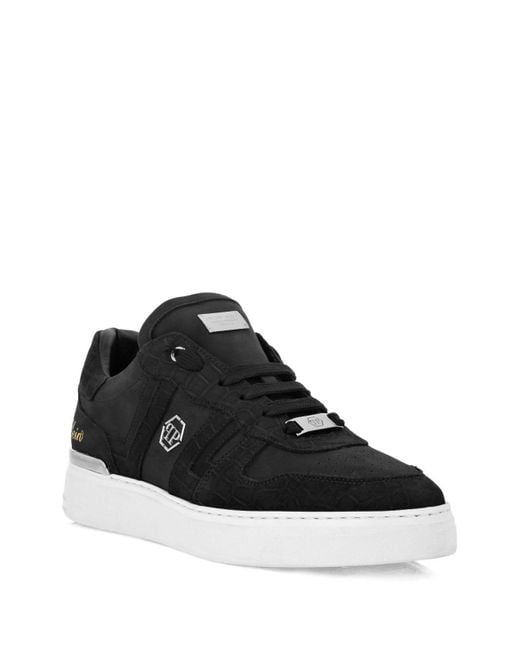 Philipp Plein Black Lace-Up Sneakers for men