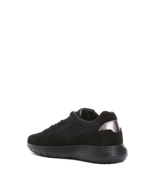 Hogan Black Interactive³ Suede And Lurex Sneakers