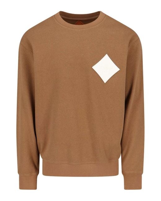 MCM Brown Logo Crew Neck Sweatshirt for men