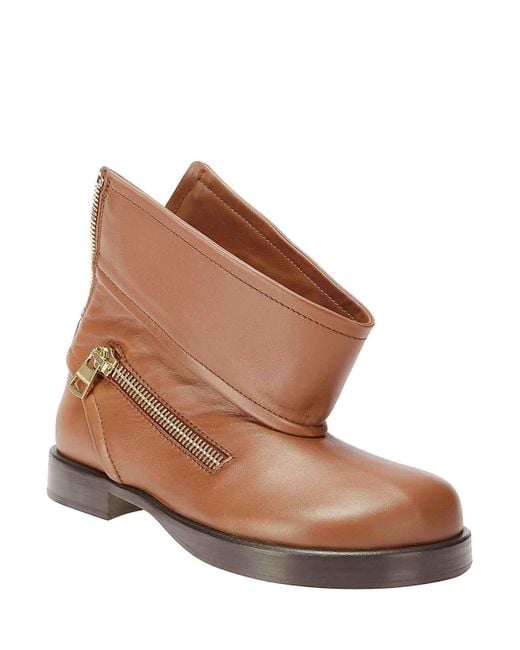 J.W. Anderson Brown Decorative Lateral Zip Boots