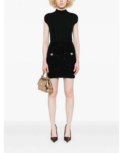 Balmain Black Skirt