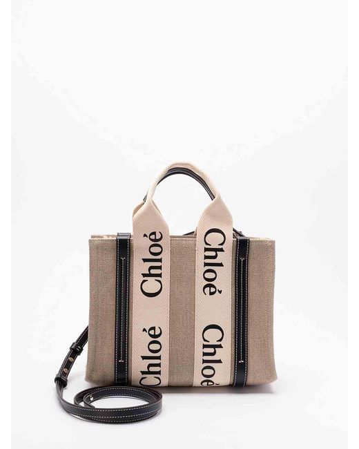 Chloé Natural Woody Small Tote Bag