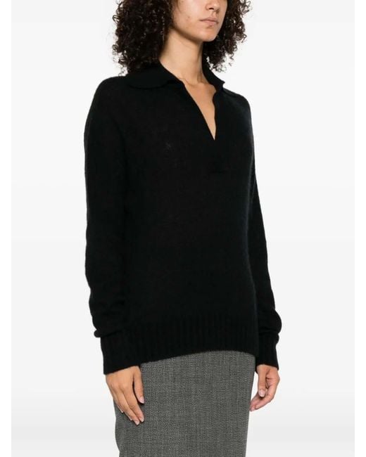Tom Ford Black Cashmere Silk V-Neck Sweater