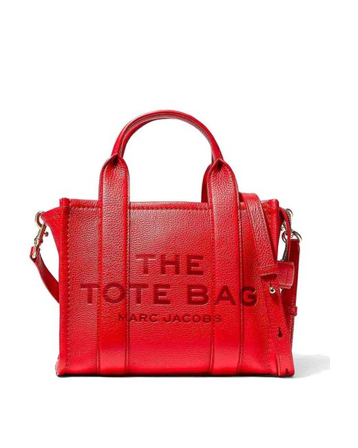 Marc Jacobs Red The Leather Mini Tote Bag