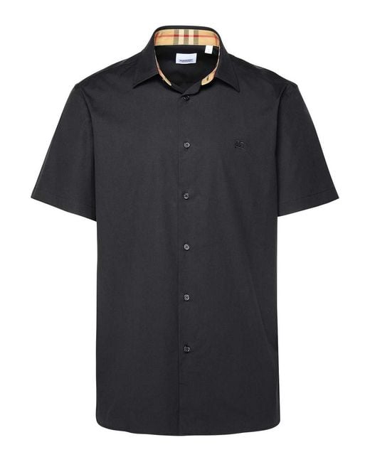 Burberry Black Cotton Shirts for men