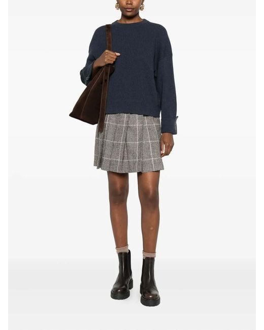 Brunello Cucinelli Blue Cashmere Sweater