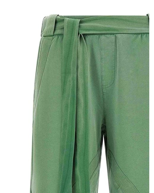The Attico Green Front Split Pants