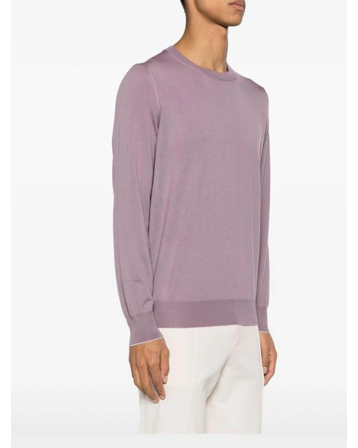 Brunello Cucinelli Purple Crew-neck Sweater for men