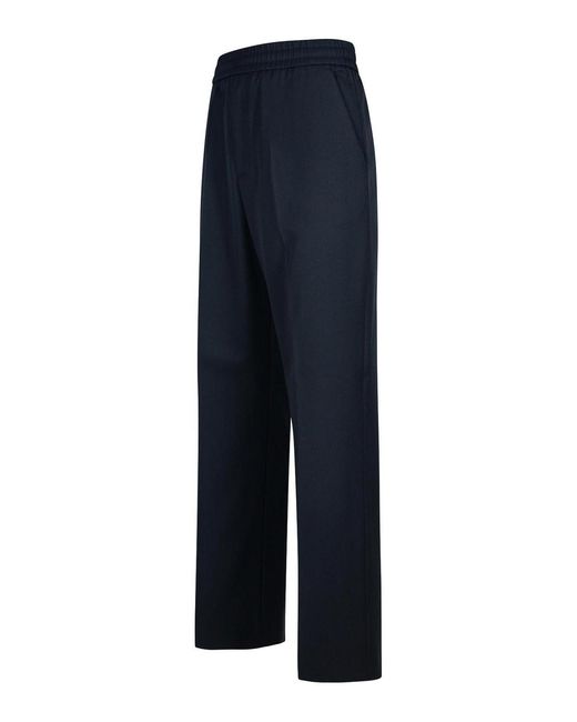 Golden Goose Deluxe Brand Blue Lennon Virgin Wool Blend Trousers for men