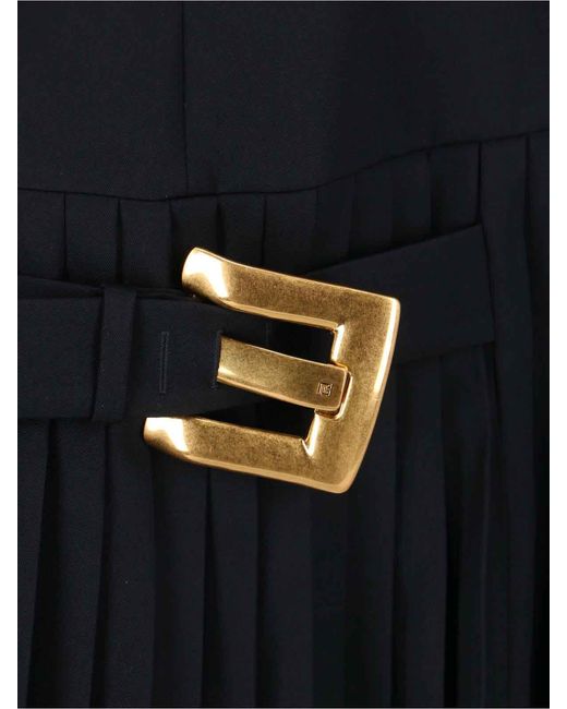 Balmain Black Virgin Wool Mini Dress