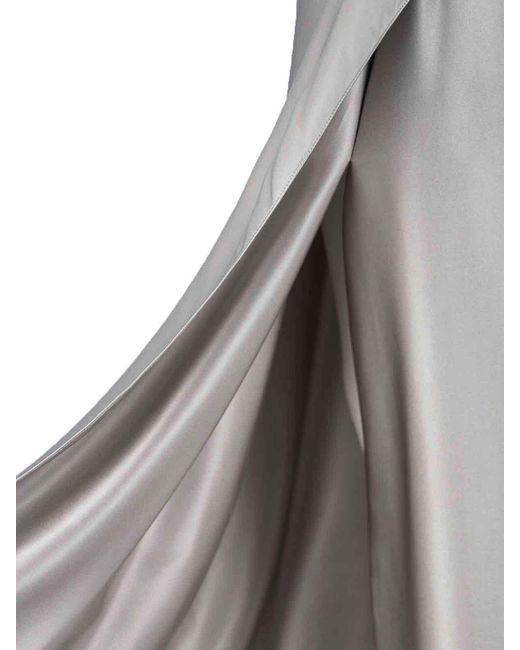 Giorgio Armani Gray Asymmetric Maxi Skirt