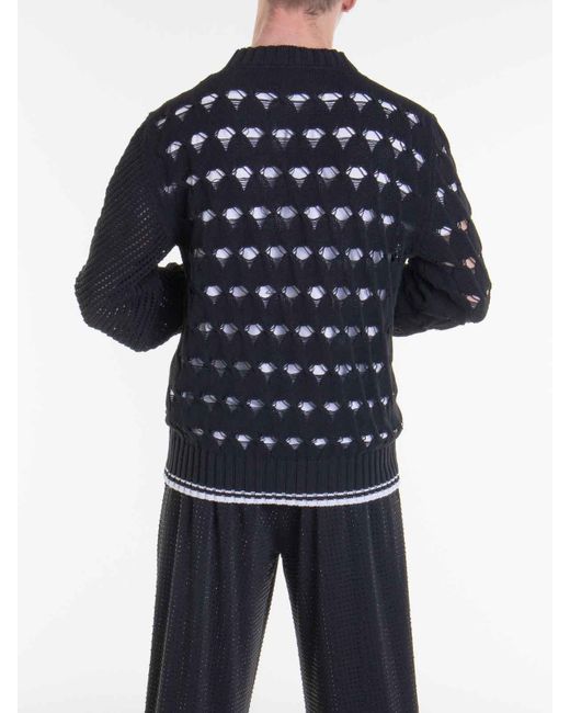 Versace Black Crew Neck Sweater for men