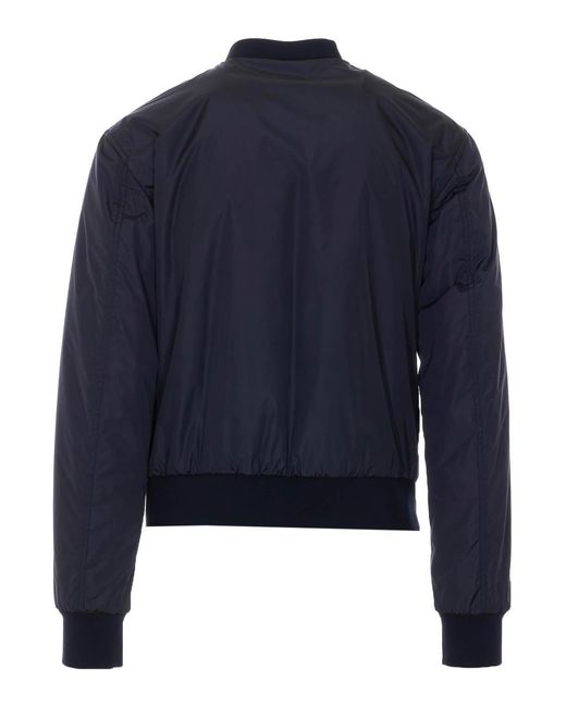 Dolce & Gabbana Blue Dolce&Gabbana Logo Patch Jacket for men