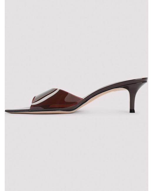 Gianvito Rossi Brown Elle 55 Mules
