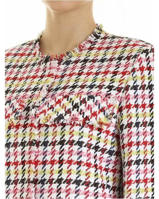 Karl Lagerfeld White Jacket With Fringes On The Edges