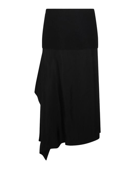 Jil Sander Black Midi Skirt