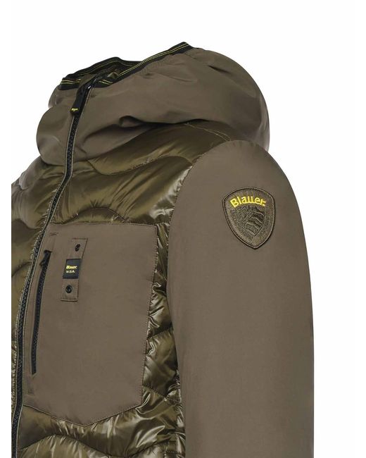 Blauer Green Padded Down Jacket With Logo for men