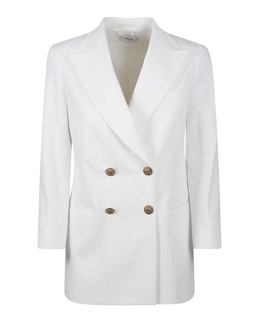 SAULINA White Cotton Blend Jacket