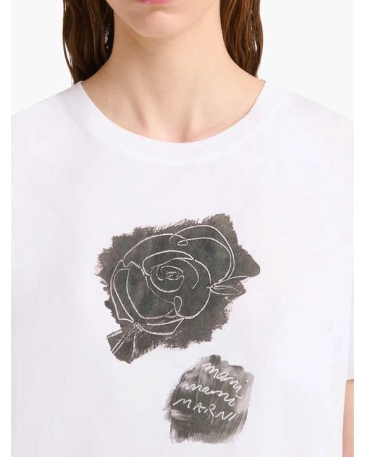 Marni White Logo T-Shirt