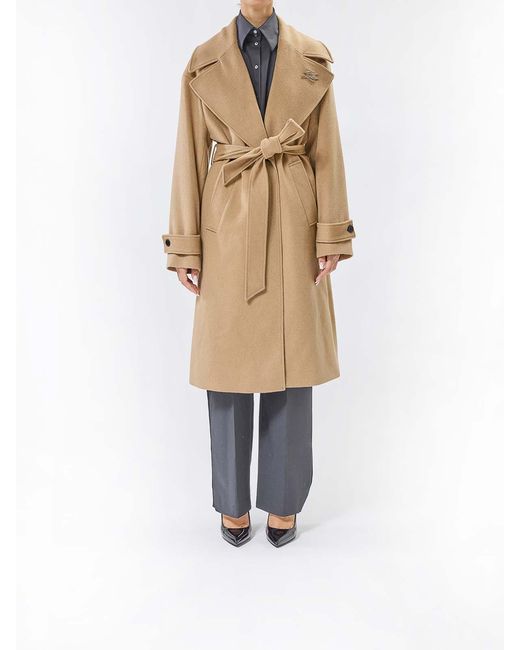 Karl Lagerfeld Natural Soft Wool Coat