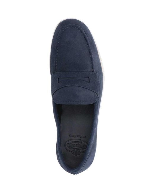Church's Blue Suede Moccasins for men