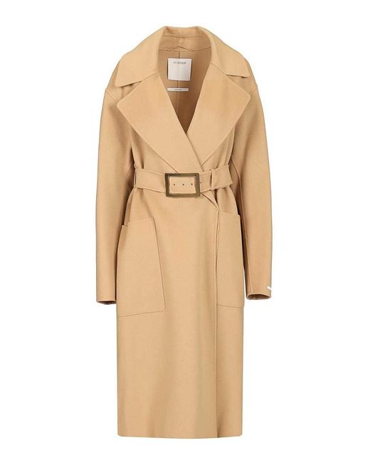Sportmax Natural Pure Wool Dressing Gown Coat