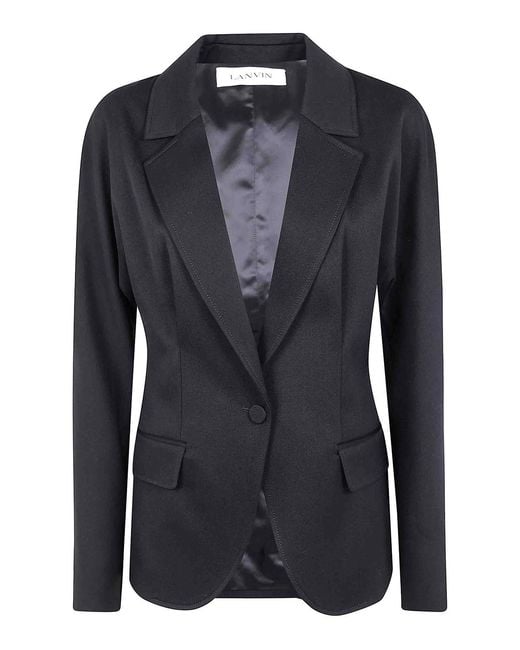 Lanvin Blue Single-Breasted Tailored Jacket