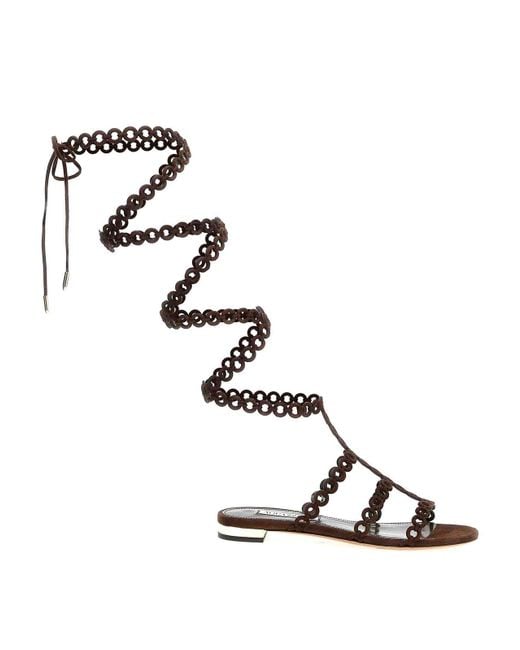Aquazzura White 'Infinity Chain Gladiator' Sandals