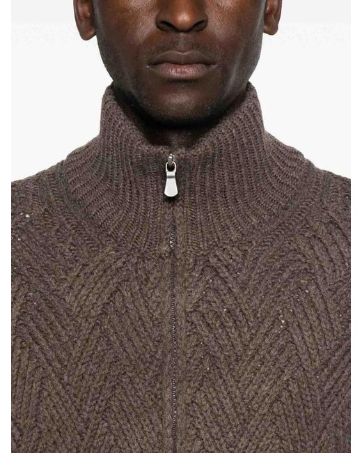 Barba Napoli Brown Cardigan for men