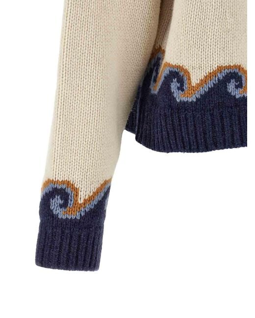 Alanui Blue Turtleneck Sweater