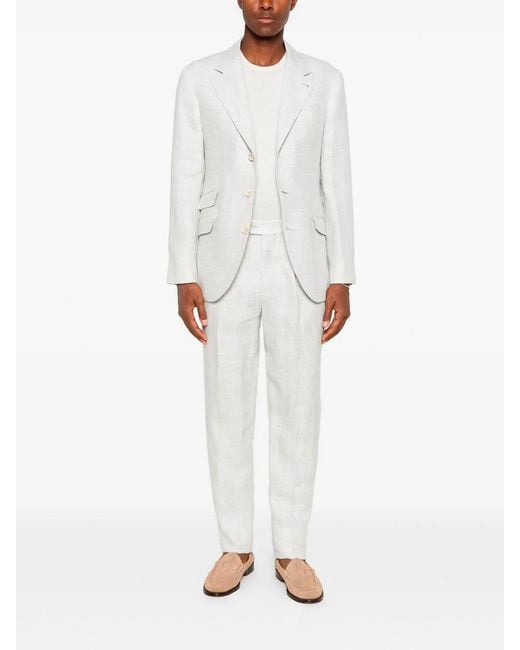Brunello Cucinelli White Leisure Suit for men