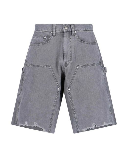 TONYWACK Gray Cargo Shorts for men