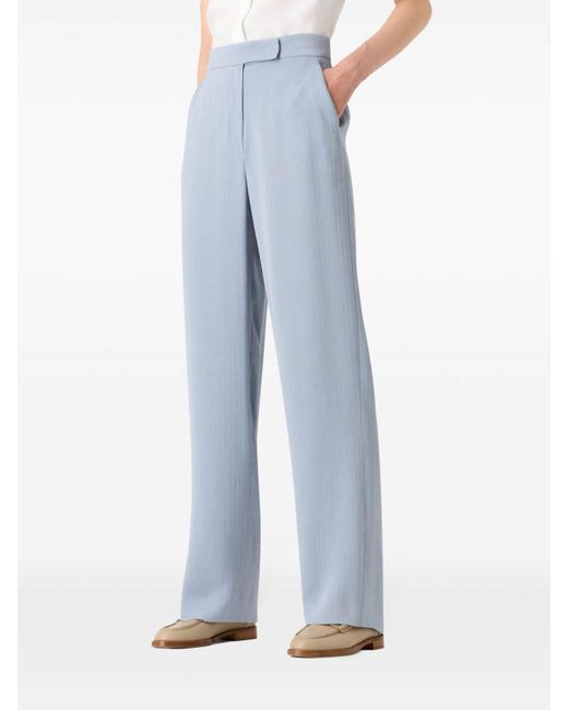 Emporio Armani Blue High-waisted Trousers